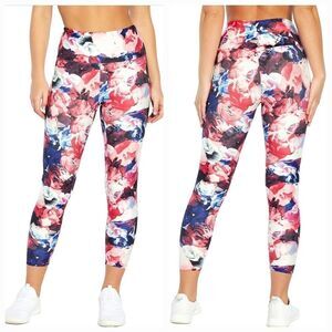 🔸️NWT Bally Pink Multi "Kayla Blended Ghost Floral" Athletic Pants Medium